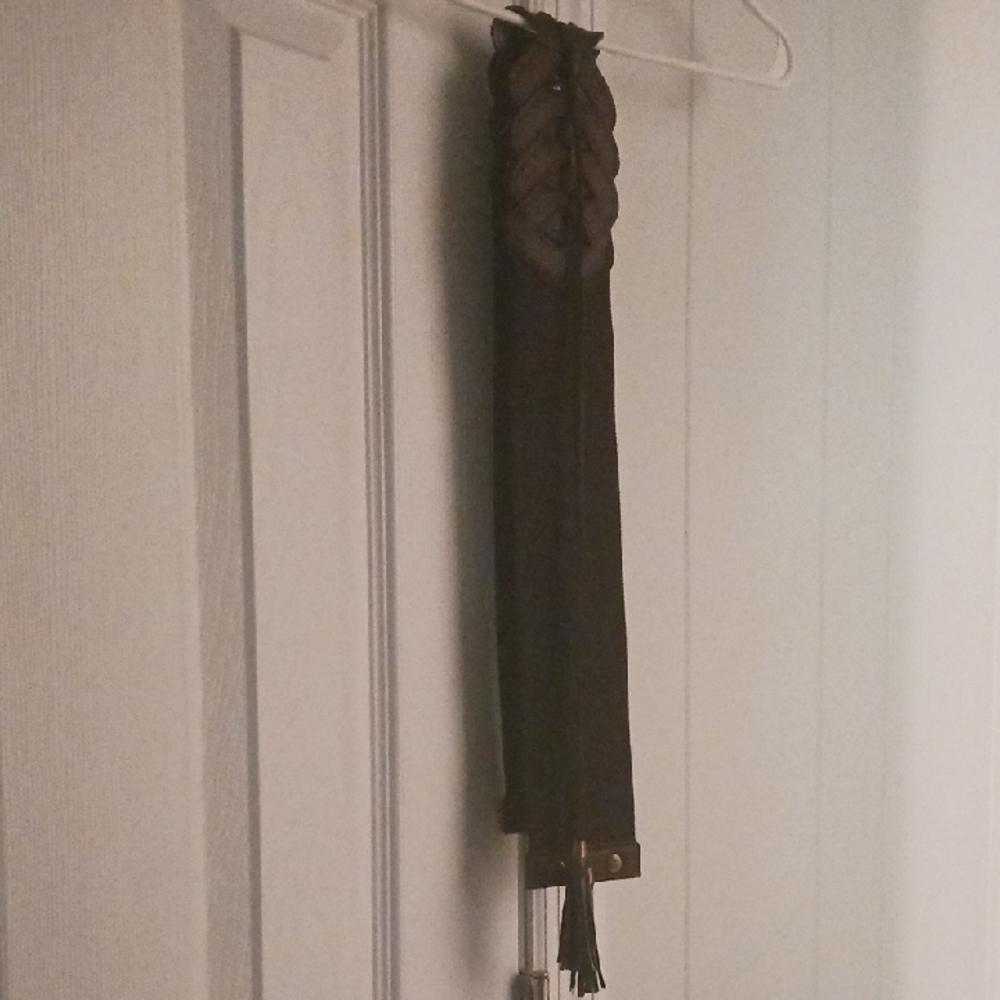 Source Unknown Dark Brown Braided Belt